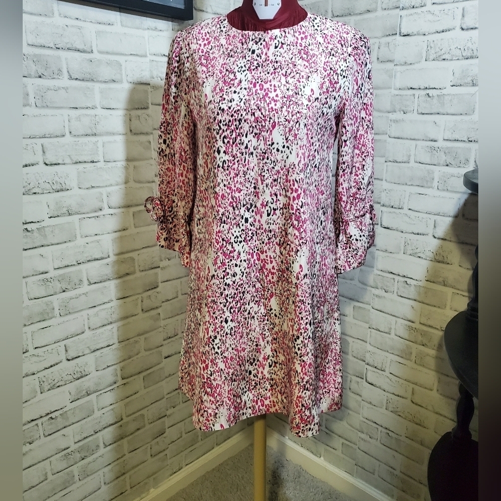 Tyler Boe Animal Print Shift with Flowy Arms. Size S